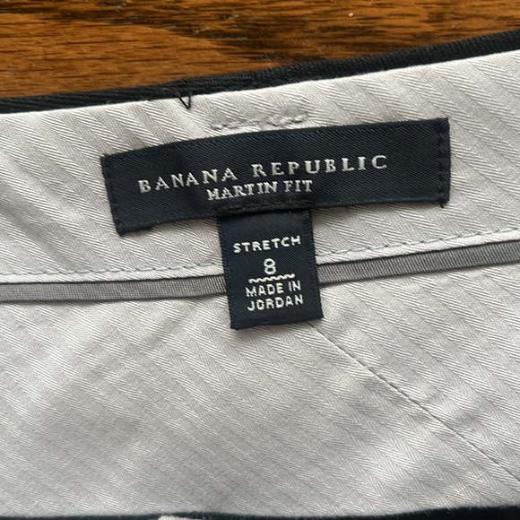 Banana Republic Martin Fit Wide-Leg Black Stretch Pants - Picture 3 of 10